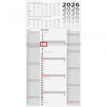 Wandkalender Brunnen 702 – Dreimonatiges Hochformat 30 × 56 cm 2026