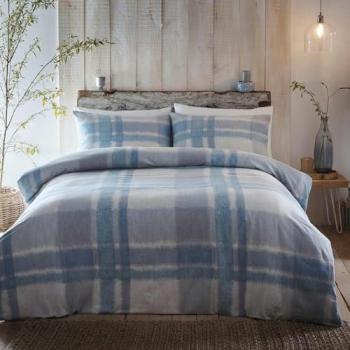 Verbier Brushed Cotton Duvet Cover Set in Blue