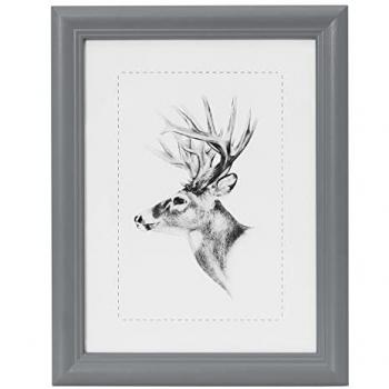 Woltu Holz Bilderrahmen Artos Stil grau A4 21x29,7cm mit Glasscheibe