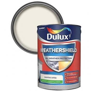 Dulux Weathershield All Weather Protection Smooth Masonry Paint - Jasmine White (5L)