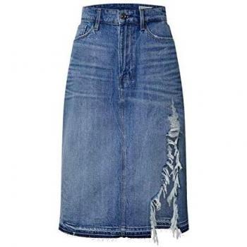 G-STAR RAW 3301 Falda Midi A-Line, Azul
