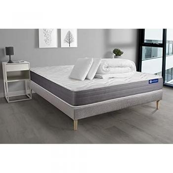 Letto Completo con Materasso in Memory Foam 140x190 cm