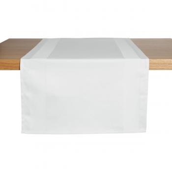 Runner rettangolare in cotone bianco 40x130 cm - confezione da 2
