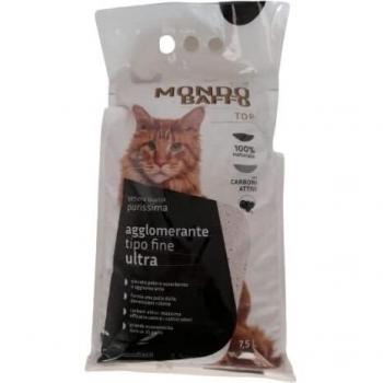 Mondo Baffo Lettiera Agglomerante con Carboni Attivi Fine Ultra 7,5 LT