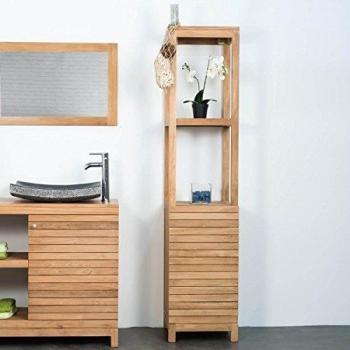 Colonne en teck marron H180 cm