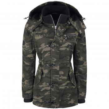 Rock Rebel by EMP Winter Jacket - She Rules - S to 4XL - for Women - camouflage