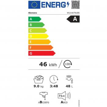IQ500 WU14UT61ES Siemens Laveur Frontale 9 Kg Blanc