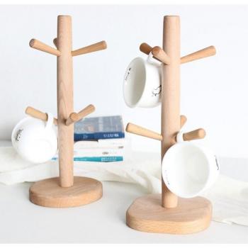 Wooden Tree Cup Storage Rack