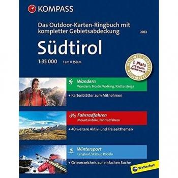 Südtirol: 3 in 1: Das KOMPASS-Outdoor-Karten Ringbuch mit kompletter Gebietsabdeckung 1:35000