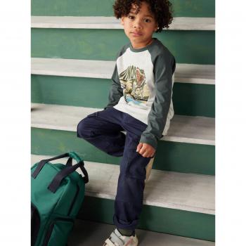 Boys' Straight Leg Cargo Pants - VERTBAUDET Night Blue 3/4Y