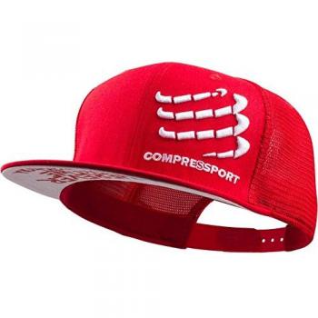 Casquette de Camionneur Compressport Red Base pour Adulte, Rouge Taille Unique