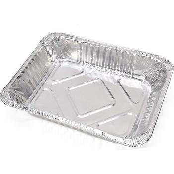 Einweg BBQ-Backplatten (50 Stück) – Rechteckiger Zinnkarton mit Aluminium‑Folienbeschichtung