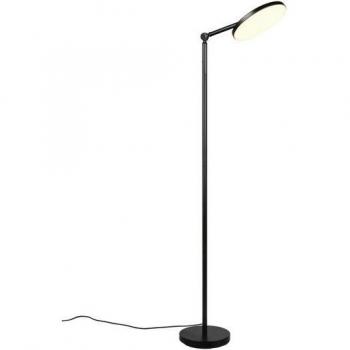 Swiveling Matt Black LED Floor Lamp - Mondello