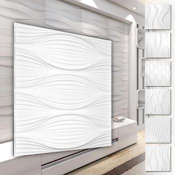 Pannelli Murali 3D in Plastica PVC - Rivestimento Murale Bianco