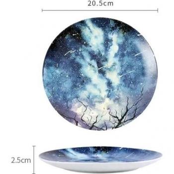 8 inch Starry Universe Ceramic Dishes