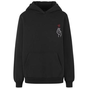 Miss Tee K Women's Cozy Hoodie – Heart Patterned