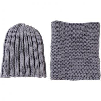 Children's Winter Knitted Cap and Neck Warmer Set