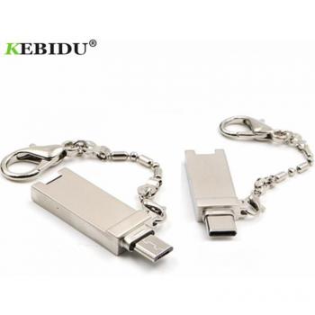 KEBIDU USB-C Keychain Cable Adapter with OTG for Huawei and Xiaomi
