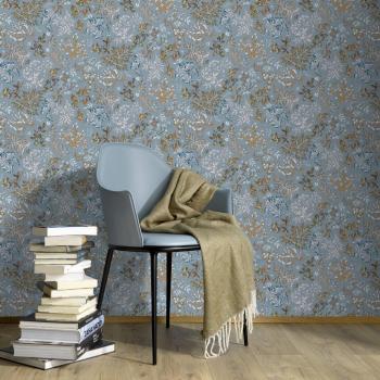 Papier Peint Erismann Feuilles Florales du Chalet Abode – Œuf de Canard, 10 m × 53 cm, Finition Mate