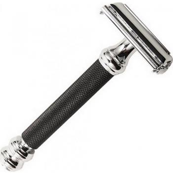 Rasoir de sécurité PARKER 76R - Rasoir de sûreté à manche en bois de teck avec lames TTO et manche de 10 cm