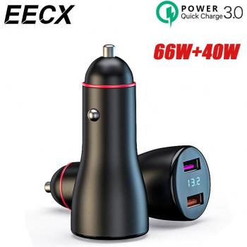 Cargador Dual USB 106W para coche con carga rápida