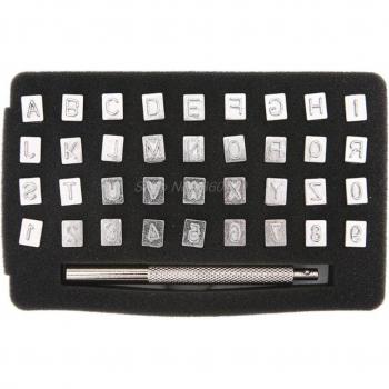36pcs Steel Letter and Number Punch Set for Leather Craft