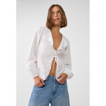 Camicia Stradivarius Volante Bianca XL