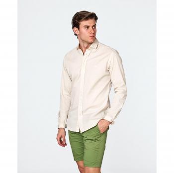 CAMISA DE HOMBRE GABARDINA SLIM CUELLO CUTAWAY LISO BLANCO