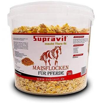 Supravit Pferde-Maisflocken 2kg – ideales Ergänzungsfutter für Gewichtszunahme