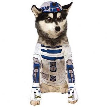 Rubie's 888249S Pet's Star Wars R2-D2 Dog Costume, White, Small