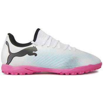 Puma Future 7 Match FG/AG - scarpe da calcio per terreni compatti/duri White/Pink 7,5 UK