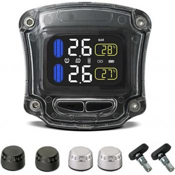 MOTO TPMS Motorradreifen-Drucküberwachung mit Echtzeit-Temperaturanzeige