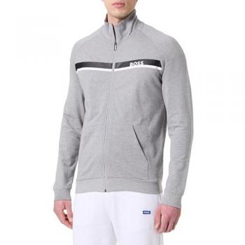 Boss Loungewear Hellgrau Herren – S‑Größe Sweatjacke