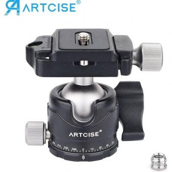 All Metal Low Profile Ball Head Tripod with Quick Release for DSLR Monopod EB30S