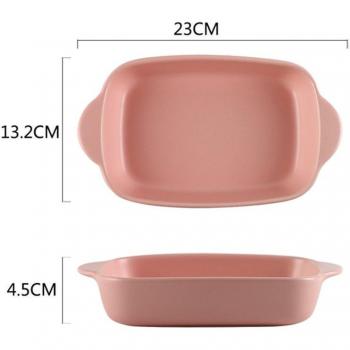 7 Colors Ceramic Binaural Baking Tray