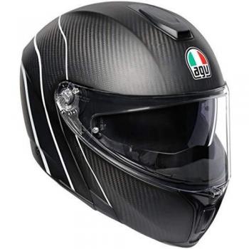 Casco Modular AGV Sport Carbono Refractivo Plateado