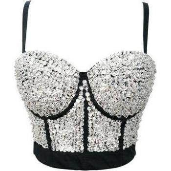 Push-Up Bralette mit Pailletten für Frauen