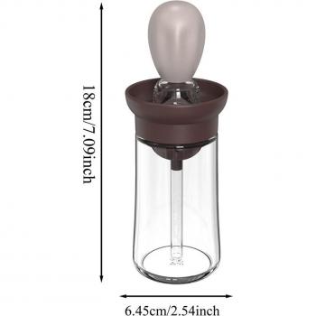 Measuring Olive Oil Bottle for Kitchen Use with Silicone Dropper