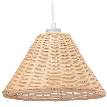 Empire Drum Rattan Wicker Ceiling Light Shade - Light Brown
