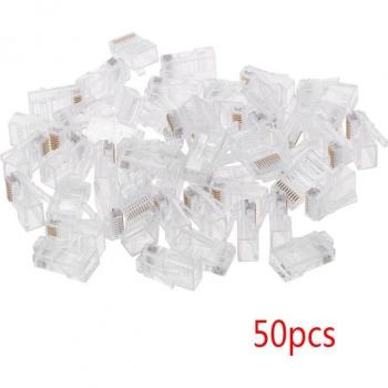 50 Pcs RJ48 Crystal Plug Connectors