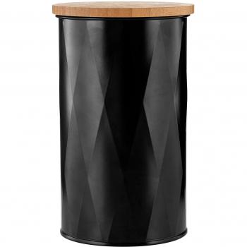 Premier Housewares Modern Rhombus Design Black Medium Storage Canister