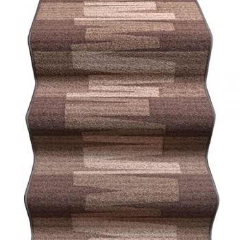 Coureur d'Escalier Marron à Motif Zig Zag