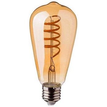 VT-2144 7327 Lampadina LED E27 4W ST64 Filamento a Spirale Ambrato 2200K