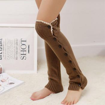 Bottes en tricot avec dentelle et garniture de genoux