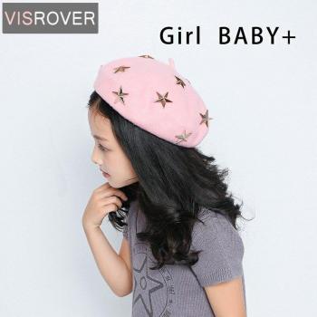 VISROVER Warme Baskenmütze für Mädchen mit Vintage-Charme