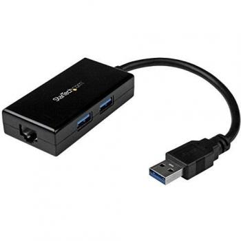 Conector Ethernet Externo USB 3.0 1Gbps con Concentrador 2USB – Compatibilidad Windows, Mac, Chrome – 2 años de garantía