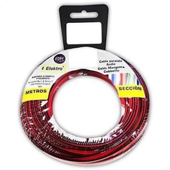 Red Dual‑Wire Audio Cable Reel 2x1.5mm 25m