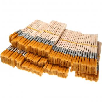 Flachpinsel Set für Ölmalerei - 100 Stück