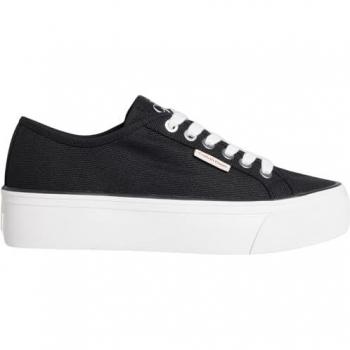 Calvin Klein Jeans Sneaker bassa con logo tag VULC FLATFORM in pelle nera