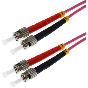Helos 20 m OM4 LWL-Kabel ST-Stecker